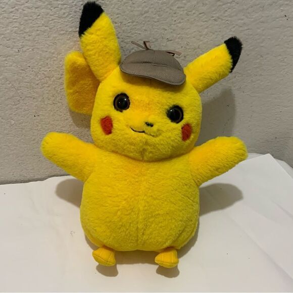 Pokemon DETECTIVE PIKACHU 14” Plush Stuffed Toy by Wicked Cool Toys - Picture 2 of 13